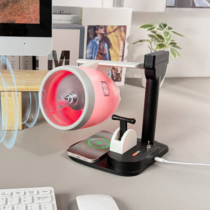Creative USB Desktop Aircraft Turbine Fan with LED Lights