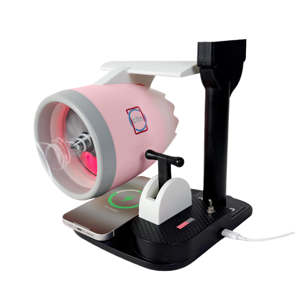 Creative USB Desktop Aircraft Turbine Fan with LED Lights