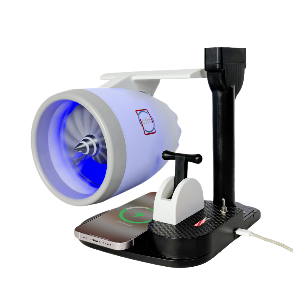 Creative USB Desktop Aircraft Turbine Fan with LED Lights
