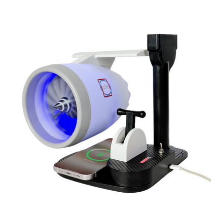 Creative USB Desktop Aircraft Turbine Fan with LED Lights
