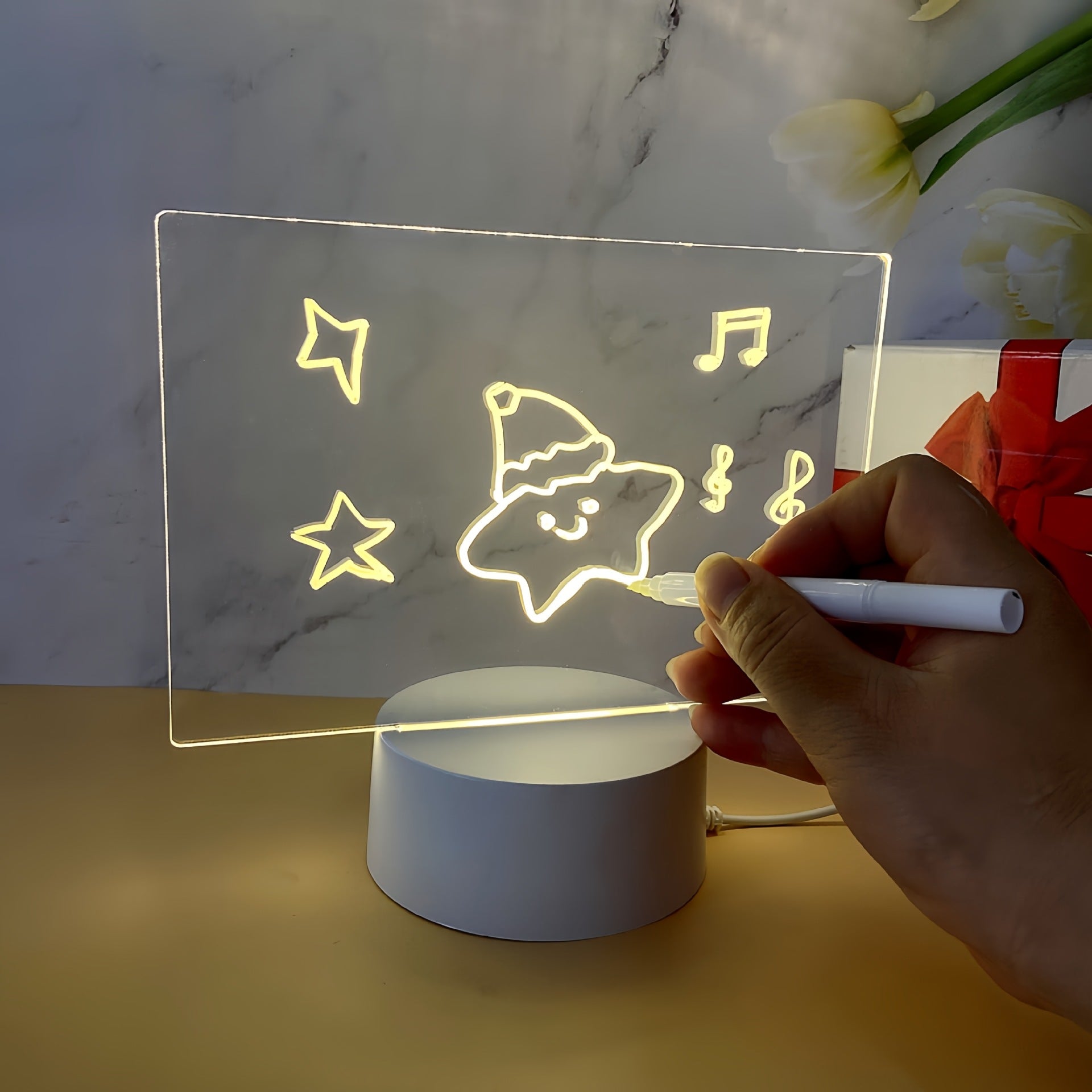 Creative USB-Powered Acrylic Writing Board Night Light