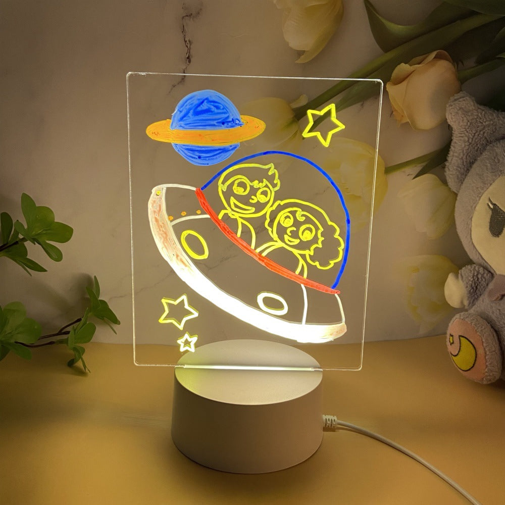 Creative USB-Powered Acrylic Writing Board Night Light