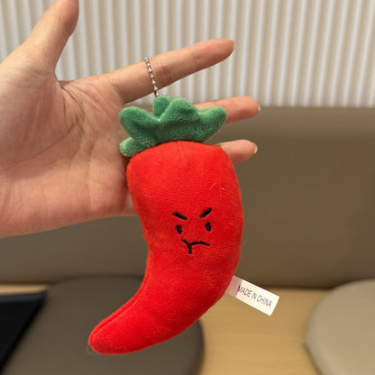 Creative vegetable funny expression plush hanging ornament