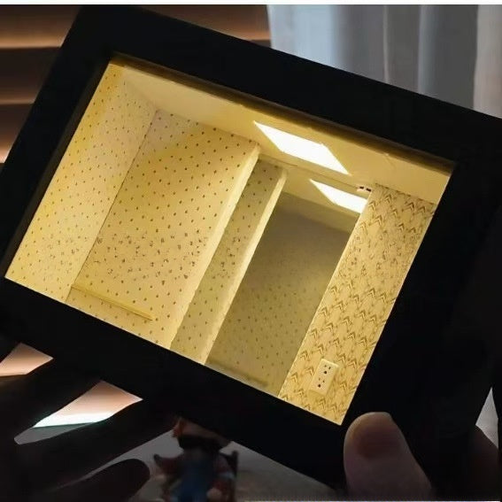 Creative Wooden Abyss Mirror Photo Frame Portable Unique Decor