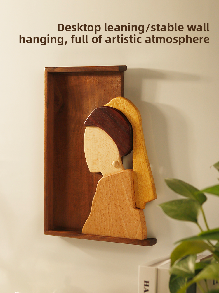 Creative wooden jigsaw puzzle sculptures
