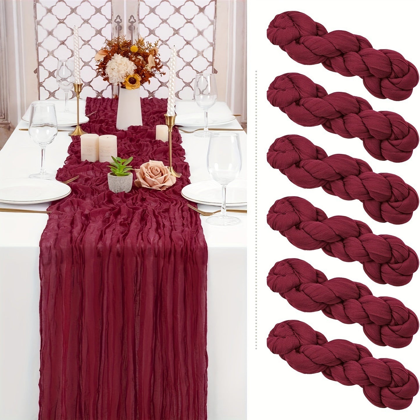 Crepe Table Runner Gauze Fabric
