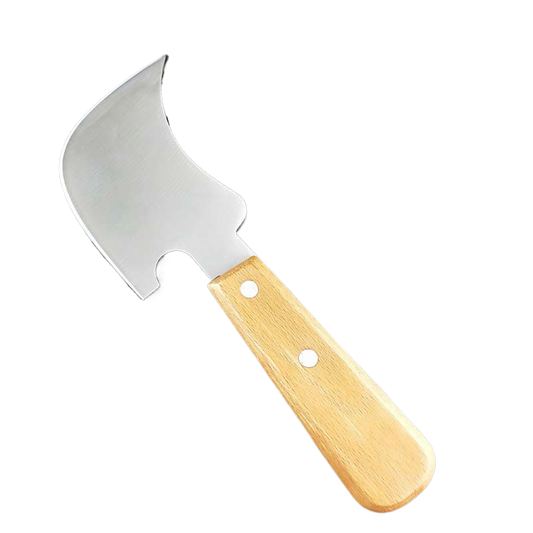 Crescent-shaped shovel blade