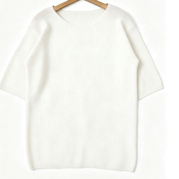 Crew-neck knit sweater