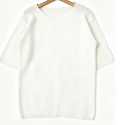 Crew-neck knit sweater
