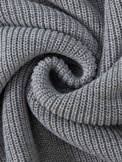 Crew-neck knit sweater