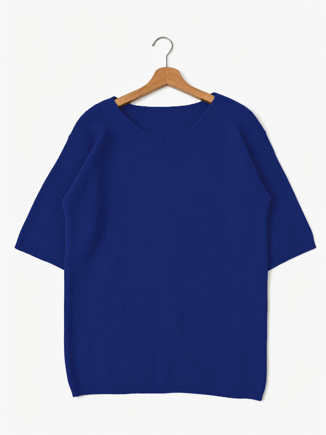 Crew-neck knit sweater