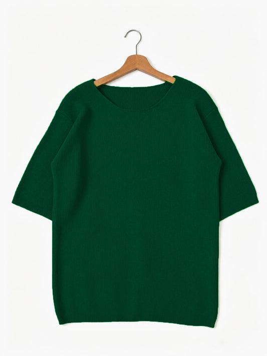 Crew-neck knit sweater