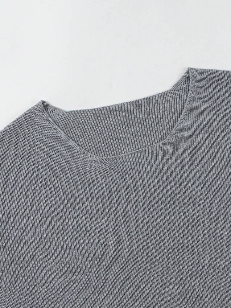 Crew-neck knit sweater