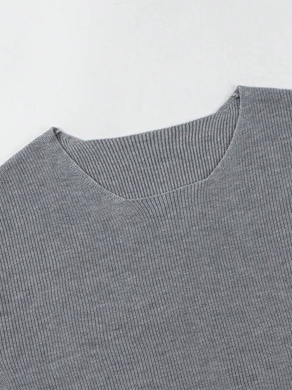 Crew-neck knit sweater