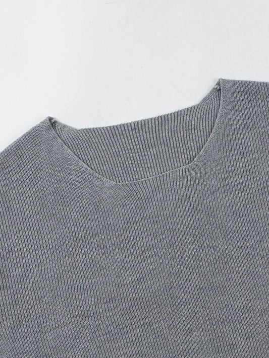 Crew-neck knit sweater