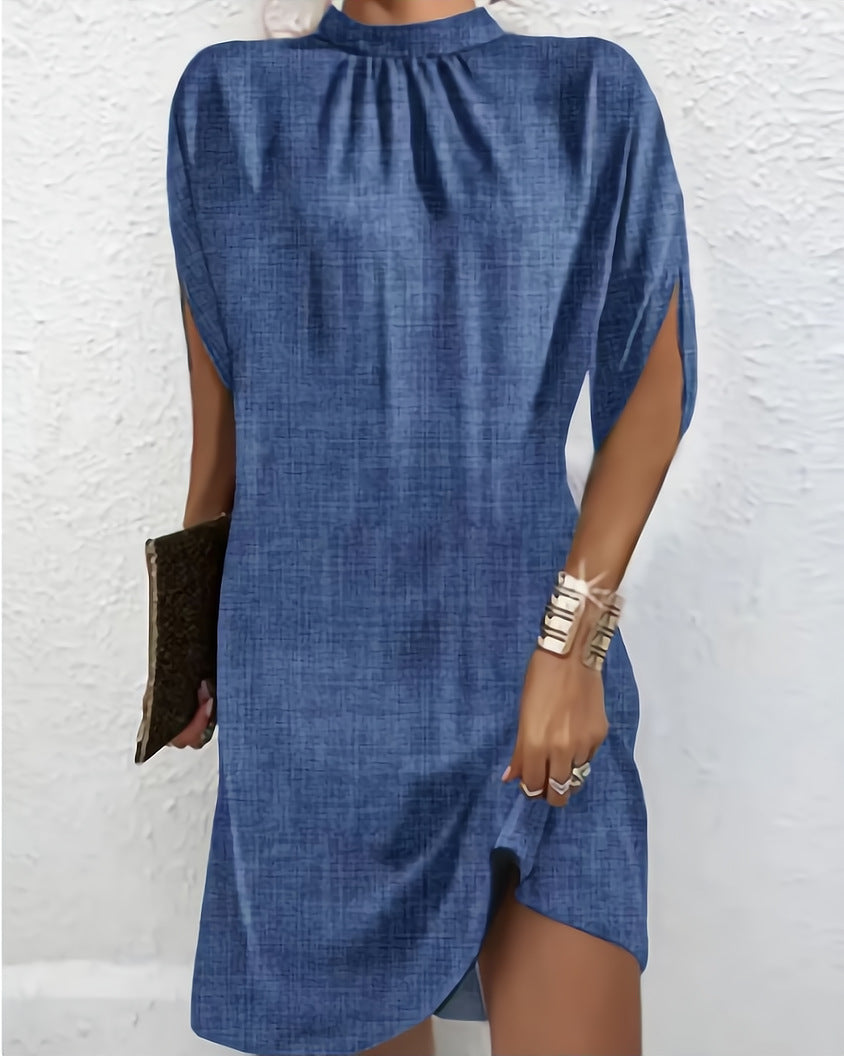 Crewneck Loose Bat Sleeve Crewneck dress