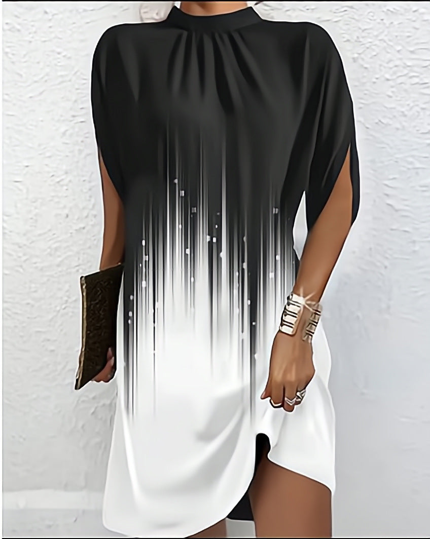 Crewneck Loose Bat Sleeve Crewneck dress