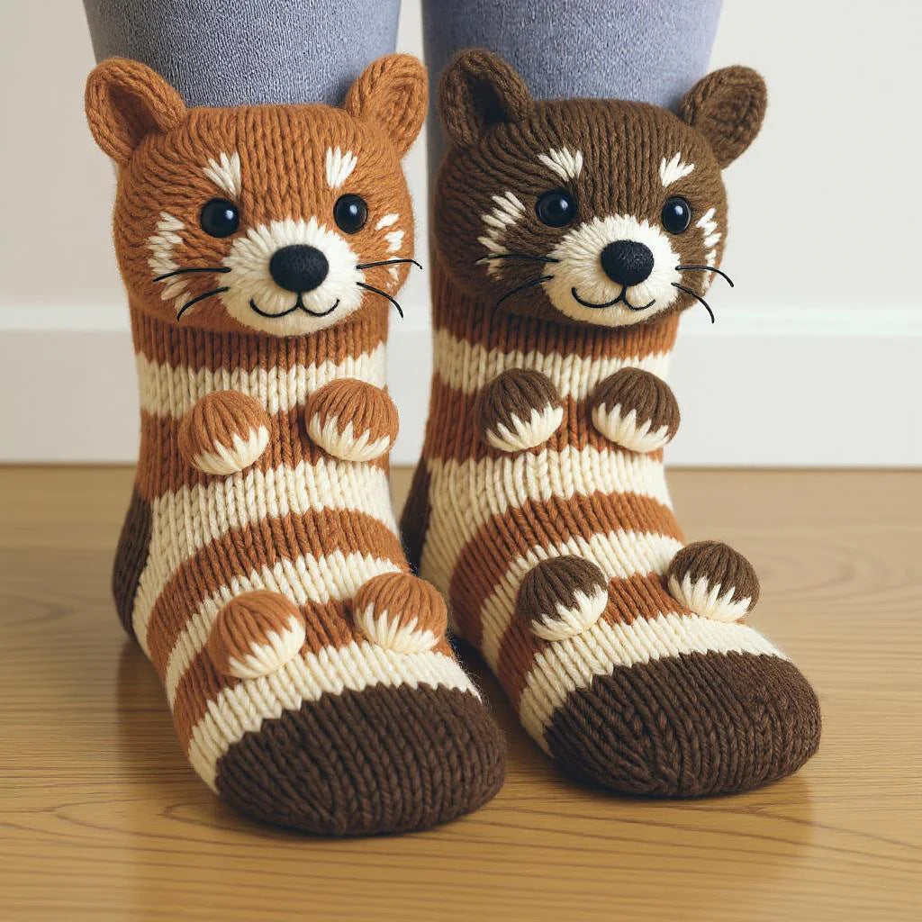 crochet animal socks