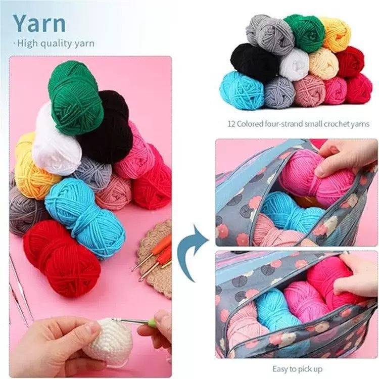Crochet hanging storage bag