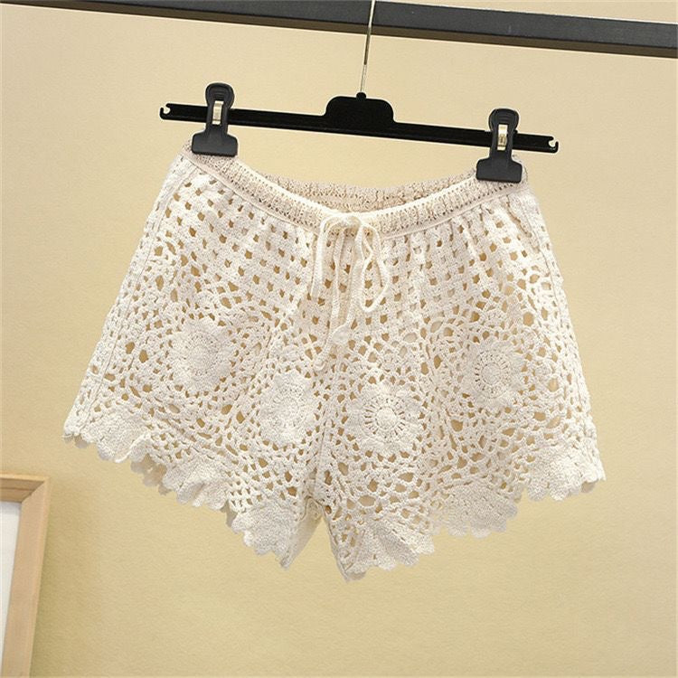 Crochet Lace Knit Cover-Up Set