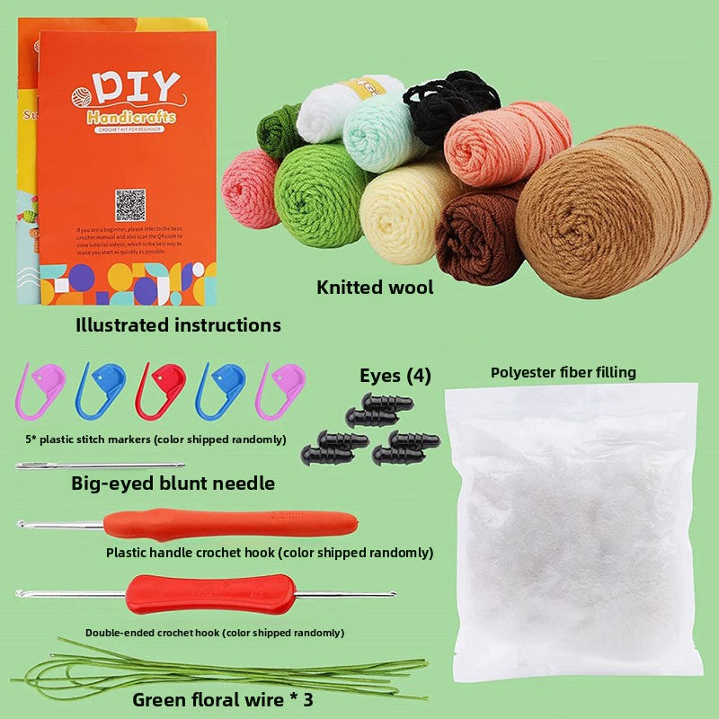 Crochet material kit animal cute figurine