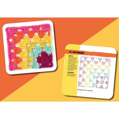 Crochet Teaching Card Deck DIY Granny Square Patterns
