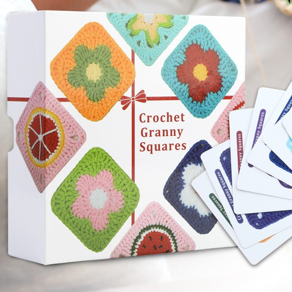 Crochet Teaching Card Deck DIY Granny Square Patterns