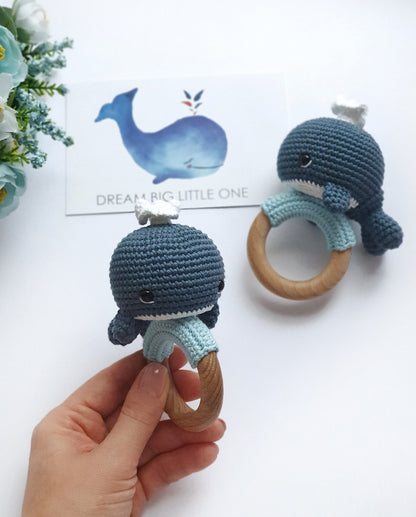 Crochet whale doll