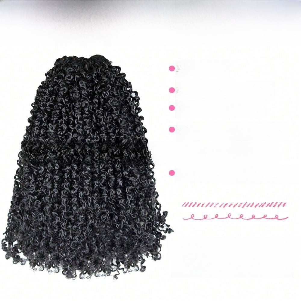 Crocheted Braided Synthetic Wig
