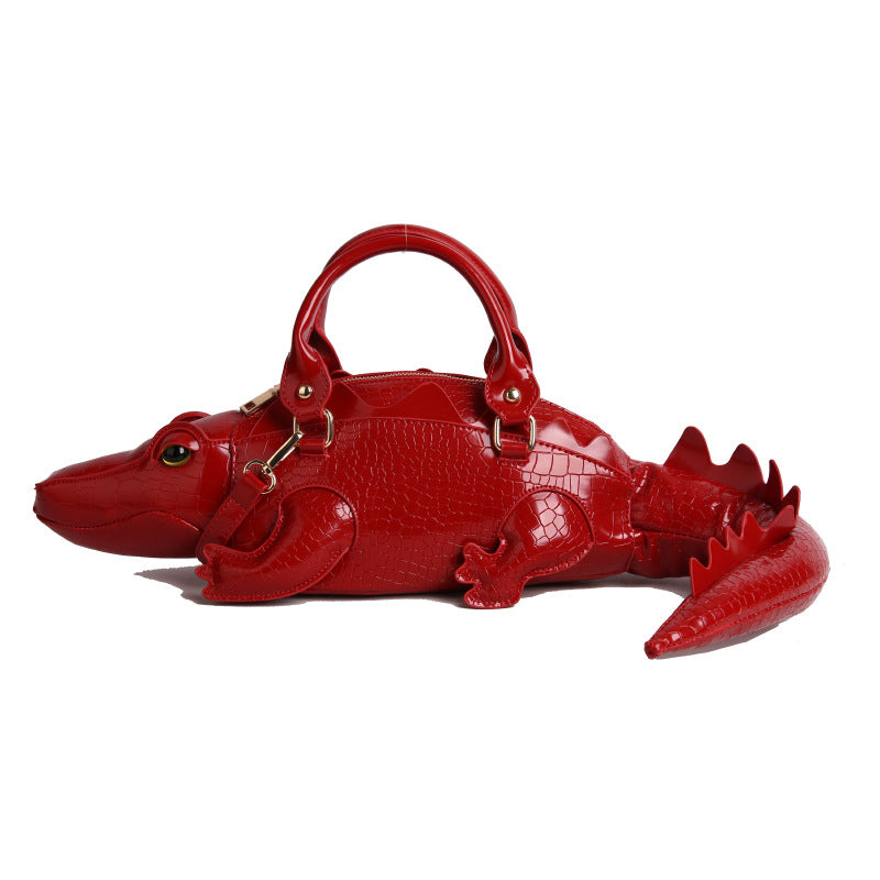 Crocodile Embossed Crossbody Bag