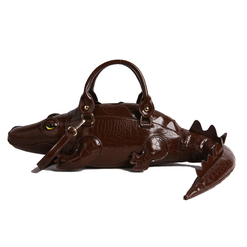 Crocodile Embossed Crossbody Bag
