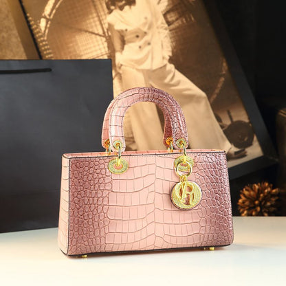 Crocodile-Embossed Handbag