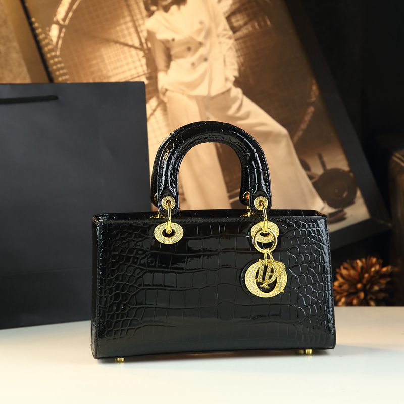 Crocodile-Embossed Handbag