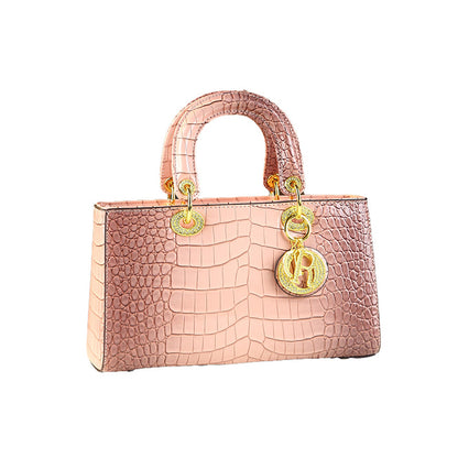 Crocodile-Embossed Handbag