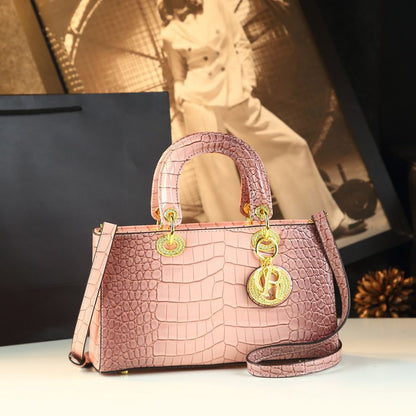 Crocodile-Embossed Handbag