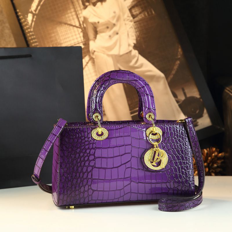 Crocodile-Embossed Handbag