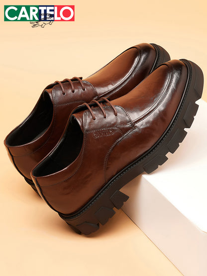 Crocodile Genuine Leather Men's Derby Shoes