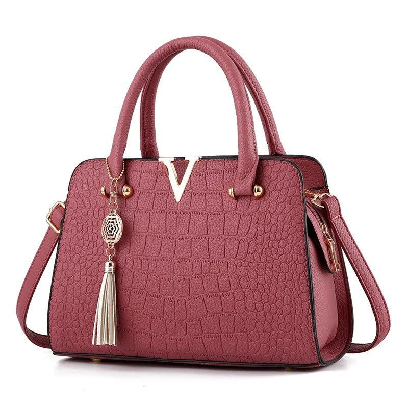 Crocodile Pattern PU Leather Handbag