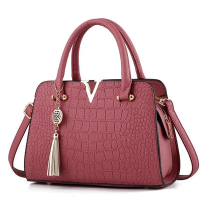Crocodile Pattern PU Leather Handbag