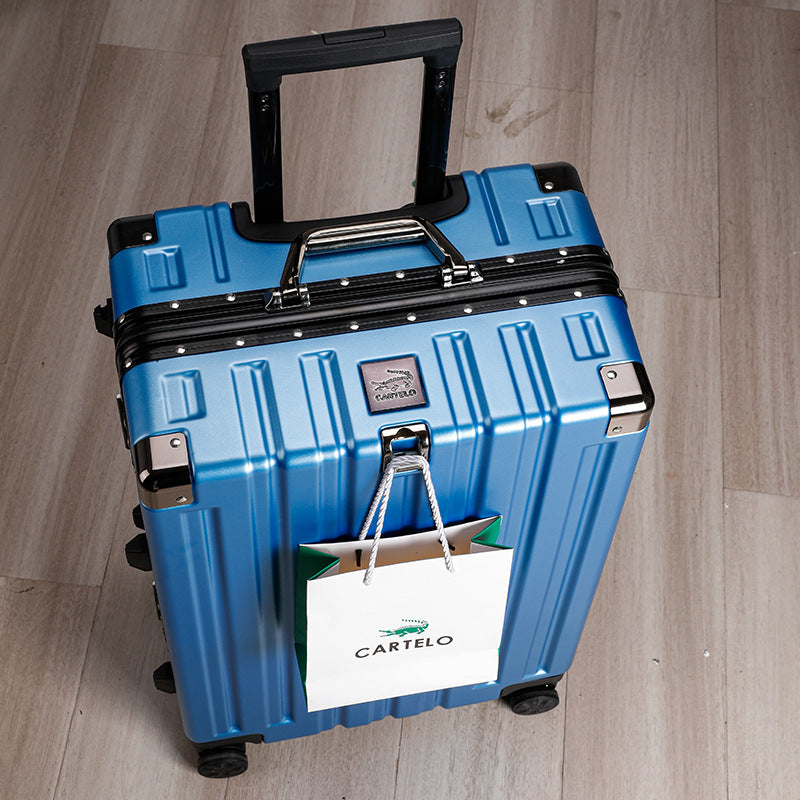 Crocodile suitcase for men and women with handle