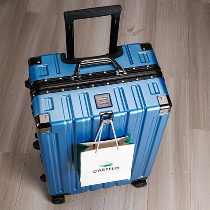 Crocodile suitcase for men and women with handle