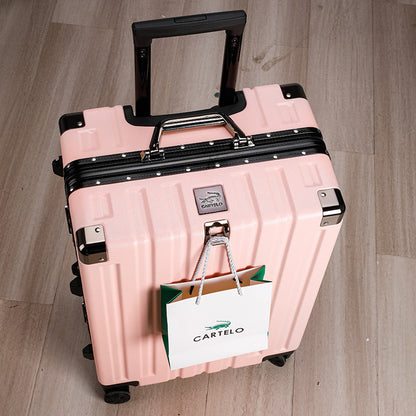 Crocodile suitcase for men and women with handle