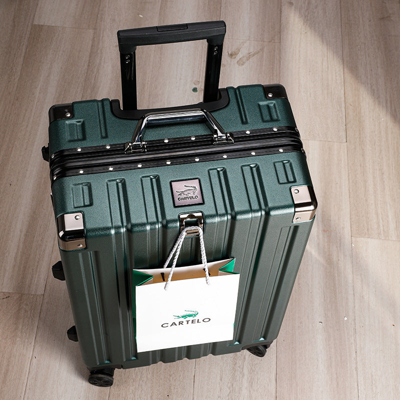 Crocodile suitcase for men and women with handle