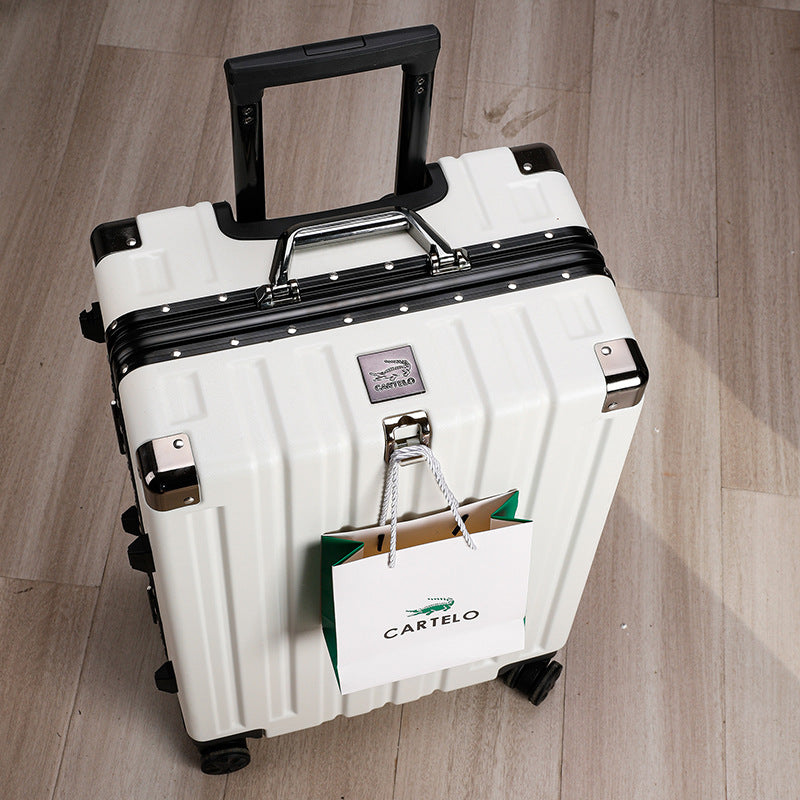 Crocodile suitcase for men and women with handle