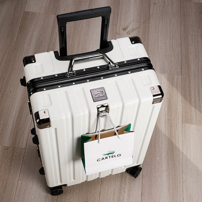Crocodile suitcase for men and women with handle