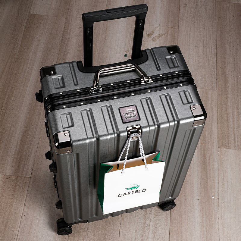 Crocodile suitcase for men and women with handle