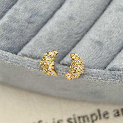 Croissant ear studs
