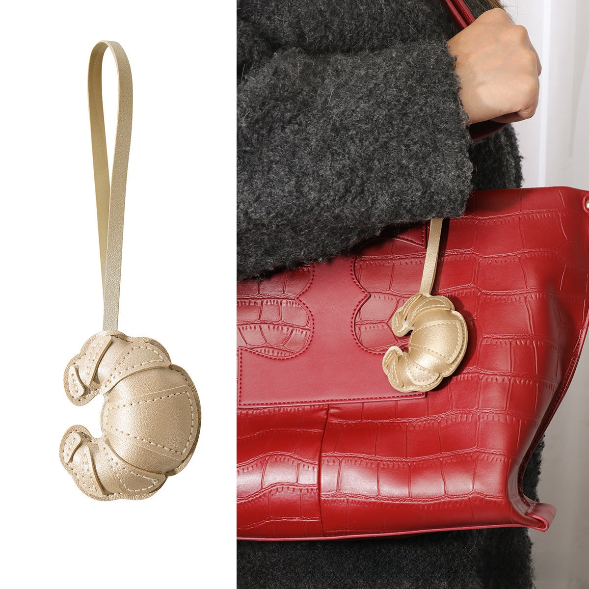 Croissant keychain