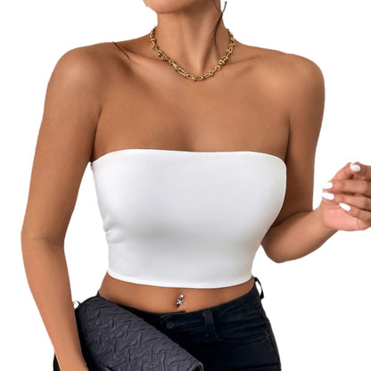 Crop top, strapless one-piece halter top