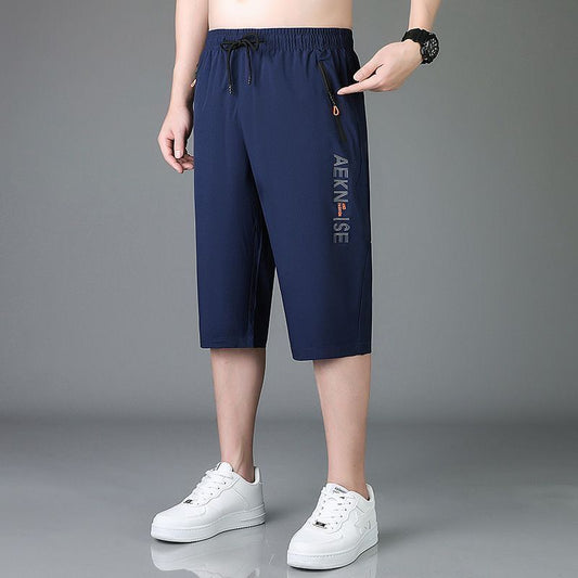 Cropped pants Men's Ice Silk quick-drying shorts